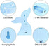 Cute Mermaid Tail Night Light, Mermaid Party Supplies Kids Mermaid Lamp,Table Decoration or Wall Decoration Battery Power, for Living Rooms, Bedrooms, Boy and Girls Birthday Decor-Blue