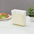 MyGift Modern Gold Metal Standing Napkin Holder with Wire Grid Design, Upright Dining Table Cocktail Napkin Holder