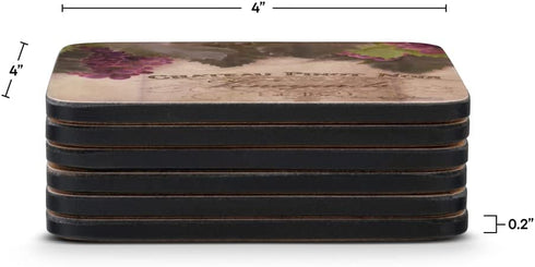 Pimpernel Tuscan Vineyard Collection Coasters - Set of 6