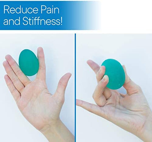 RMS 4-Pack Hand Exercise Balls - Physical & Occupational Therapy Kit for Strengthening Grip & Reducing Stiffness - Arthritis Pain Relief Exerciser for Rehabilitation, Fidget, Stress Relief