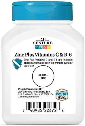 21st Century Zinc Chewable Withc & B6 - Cherry, 90 Count