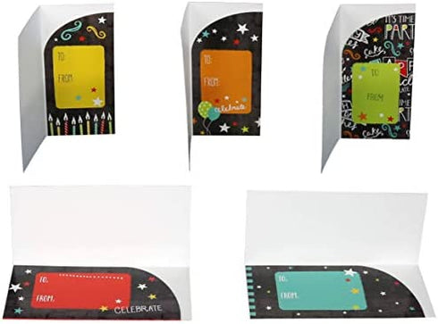 Iconikal Gift Card/Money Holders with Envelopes, Happy Birthday, 20-Pack