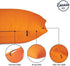 Encasa Homes Throw Pillow Cover 2pc Set - Orange - 20 x 20 inch Solid Dyed Cotton Canvas Square Accent Decorative Cushion Case for Couch Sofa Chair Bed & Home, Only Covers