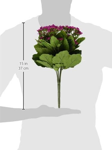 Vickerman Everyday Artificial Hot Pink Kanachoe Bush 17.25" Long - Premium Faux Floral Decor for Wedding or Everyday Arrangements - Maintenance Free Flowers