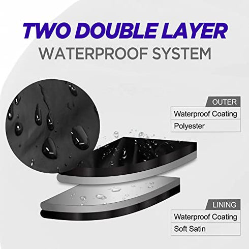 HAVHAF Dapper Men Shower Cap For Men (Black, XL) - Reusable Waterproof Extra Large Mens Shower Cap Men | For Braids Long Hair Cap For Shower Caps Bonette For Men | Perfect Gift For Man (Glossy Black)
