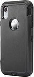 Stroson for iPhone XR Case with Built in Screen Protector, 3 in 1 Full Body Drop Protection Heavy Duty Shockproof Rugged Bumper for Women Man Protective Cover Phone Case for iPhone XR 6.1” (Black)