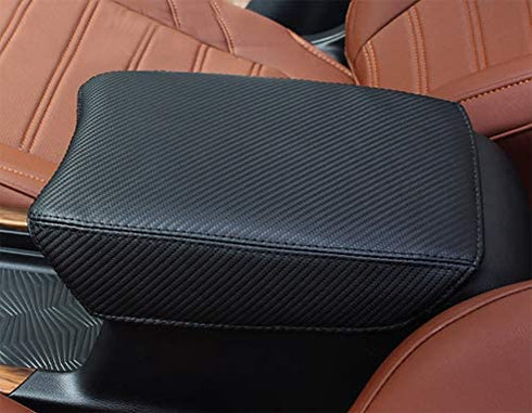 Beerte Central Console Armrest Box Fit for Honda CRV 2017 2018 2019 2020 2021 2022 Cover Car Armrest Cover Auto Center Console Pad(Black Carbon Fiber Pattern)