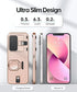 LERCIOR Portable 3 in 1 Charging Station for Apple Devices Foldable Charger Station for Apple Watch 7/6/SE/5/4/3/2/1 Charger Stand, Charging Dock Station for iPhone AirPods Pro 3/2/1 Rose Gold