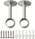 Alise Stainless Steel Shower Curtain Closet Rod Holder Pipe Flange Socket Ceiling Mount Bracket Pipe Fitting Parts Supports,2 Pcs (25mm?1-Inch Dia.?, Brushed Nickel)