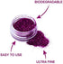 Biodegradable Glitter for Gel Nail Art Pots Set, Ultra FINE DUST Powder, Face Paint Makeup, Hair, Shellac Nail Polish Craft, Festival Party Colors | Brush Body Tattoos Make Up Sets for Kids Children