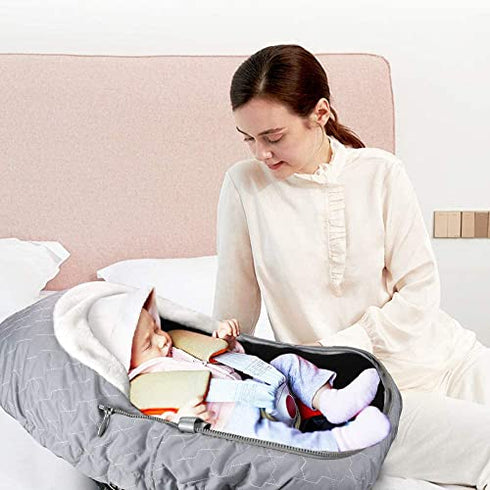 Yoofoss Baby Car Seat Cover Winter Carseat Canopies Cover to Protect Baby from Cold Wind, Super Warm Plush Fleece Baby Carrier Cover for Infant Boys Girls