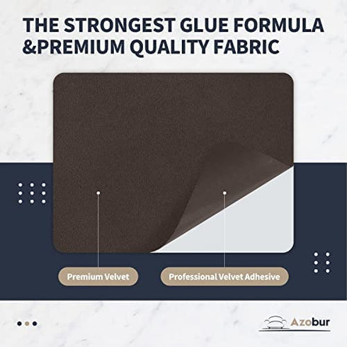 Velvet Repair Patch?Self-Adhesive Flannel Fabric Patch?Multicolor Available Anti Scratch Leather 8X11 Inch Peel and Stick for Sofas, car Seats Hand Bags Jackets (Dark Brown)