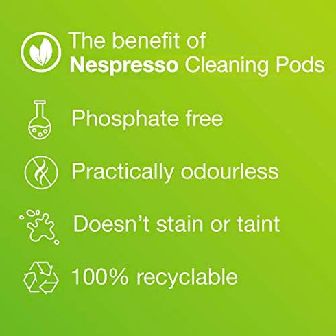 Caffenu Nespresso Machine Cleaning Capsules, Cleans Brewing Chamber and Exits through Spout, Quick and Powerful Clean, Compatible with Nespresso Originaline, Food Safe, 5 Cleaning Pods