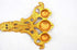 Aarti Diya with Three Wicks - Decorative Hand Made Brass Metal Traditional Style Oil lamp