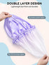 POPCHOSE Shower Cap, Large Shower Caps for Women Long Hair, Reusable Double Layer Waterproof Shower Hair Bath Cap, Stylish Satin Hair Bonnet, Soft Comfortable EVA Lined Shower Hat for All Hair Length