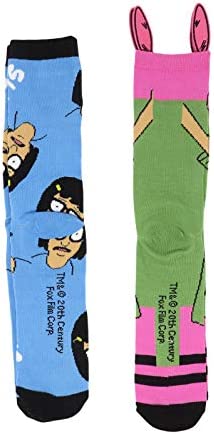 Bob's Burgers Tina and Louise Crew Socks 2 Pair Pack