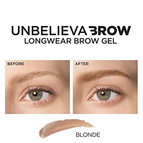 L'Oreal Paris Unbelieva-Brow Tinted Waterproof Brow Gel, Blonde
