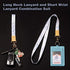 EcoVision Pack of 2 Wrist and Neck Lanyards for ID Badges, Wristlet Keychain Holder Car Key Lanyard for Women and Men