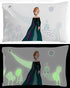 Jay franco Disney Frozen Spirit of Adventure Glow in The Dark 2 Pack Reversible Pillowcases Features Elsa & Anna - Double-Sided Kids Super Soft Bedding (Official Disney Product)