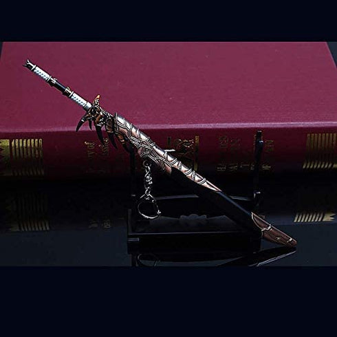 Monster Hunter World Iceborne Metal Monster Rathalos Sword Weapon Model Action Figure Arts Toys Collection Gift Party Supplies Present Kids (Bronze)