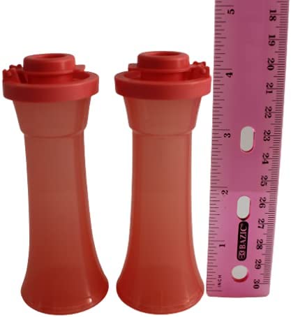 Tupperware 4" Small Mini Salt & Pepper Shaker Set of 2 in Guava