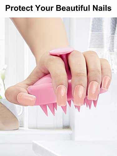 Hair Shampoo Brush, HEETA Scalp Care Hair Brush with Soft Silicone Scalp Massager (Rose Pink)