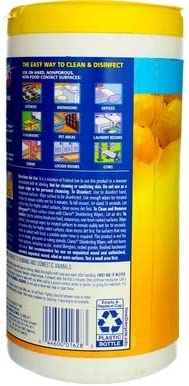 Clorox Disinfecting Wipes Lemon 3 Packs of 75 Count, 225 Count