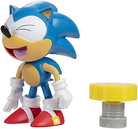 Sonic The Hedgehog 4-Inch Action Figure Classic Sonic with Spring Collectible Toy