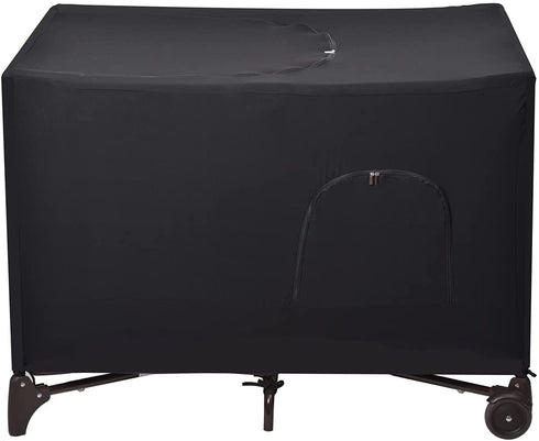 Crib Blackout Canopy, Tent for Indoor or Outdoor Portable Crib Canopy Cover for Portable Travel Cribs, Stretchy Breathable Crib Netting Sleep and Cover Shade(Black)