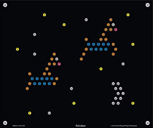 IllumiPeg Holiday Refill templates for Basic Fun Lite Brite Ultimate Classic (10 Sheets, 7x8)
