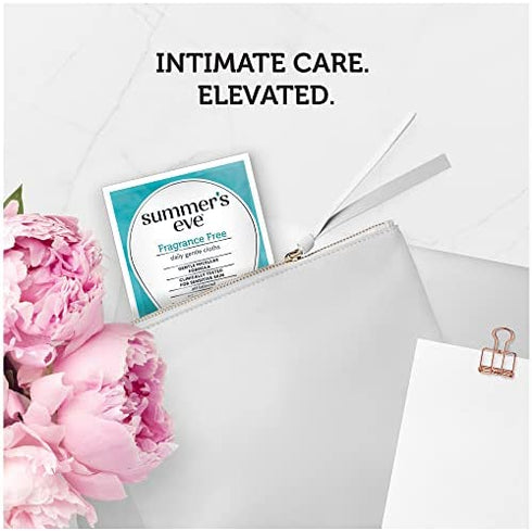 Summer’s Eve Fragrance Free Gentle Daily Feminine Wipes, pH Balanced, 16 Count