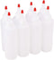 PH PandaHall 6oz 8 Pack Plastic Squeeze Bottles with Red Tip Caps Soft Applicator Squirt Bottle for Tempera Paint, Acrylic Paint, Crafts, Art, Glue