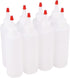 PH PandaHall 6oz 8 Pack Plastic Squeeze Bottles with Red Tip Caps Soft Applicator Squirt Bottle for Tempera Paint, Acrylic Paint, Crafts, Art, Glue