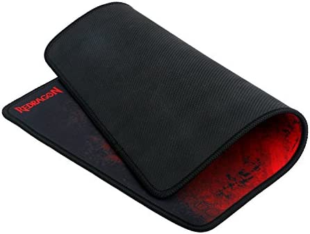 Redragon P016 Gaming Mouse Pad, Large 13 x 10.2 x 0.1 Inches, Stitched Edges, Waterproof, Black Red Dragon Design, Pixel-Perfect Accuracy Optimized for All MMO Computer Mouse Sensitivity and Sensors