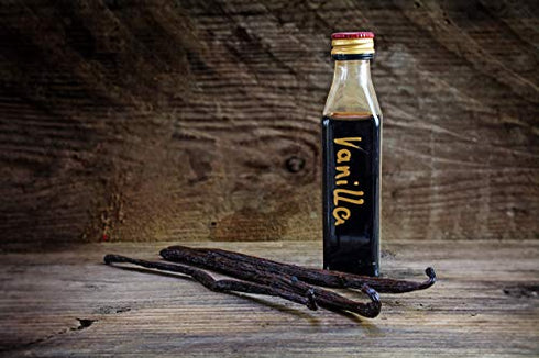 Strongus 2 Madagascar Vanilla Beans - Grade A Vanilla Pods - Rich, Creamy Flavor & Aroma - Ingredients for Baking, Homemade Extract, Paste, Brewing, Coffee, Cooking - 6-7", 2 Bean