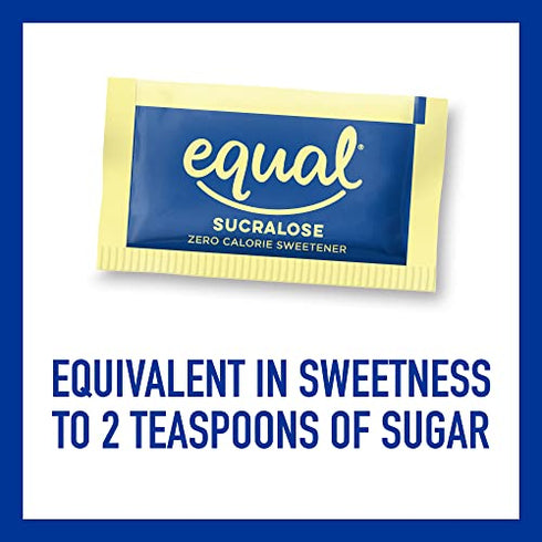 EQUAL 0 Calorie Sweetener, Yellow, Sugar Substitute, Zero Calorie Sugar Alternative Sweetener Packets, Sugar Alternative, 100 Count