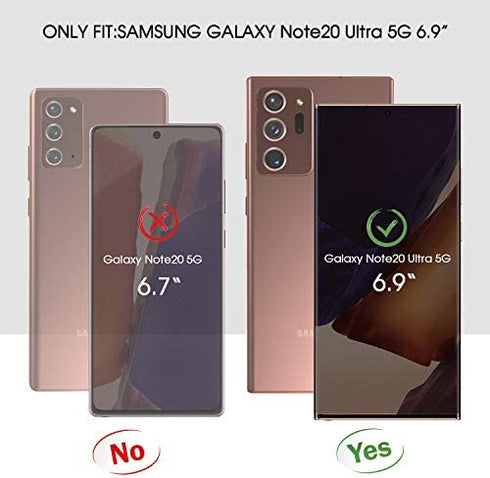 BENTOBEN Note 20 Ultra Case, Clear Glitter Bling Sparkly Slim Soft TPU Rugged Shockproof Protective Bumper Phone Case Cover for Samsung Galaxy Note 20 Ultra 6.9" 5G,Clear Glitter