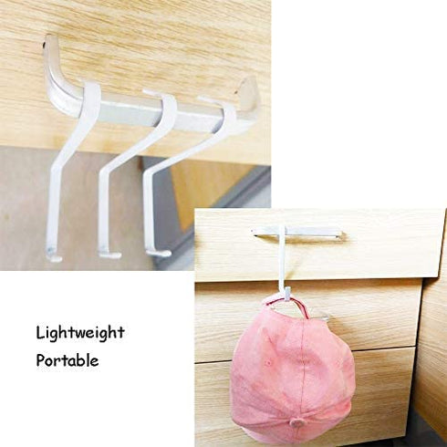 12 Pack White Smart Over The Door Hook,2 Side Metal Z Hooks,S Hooks for Hanging Coats,Bags,Towels for Bathroom,Kitchen,Office