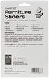 Duck Brand 284857 Plastic Carpet Furniture Sliders, 3.5 inch Width, Round, 4 Pack