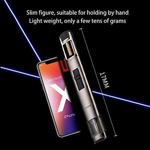 Butane Torch Kitchen BBQ Lighter Long Refillable Windproof Stainless Steel Lighters with Jet Flame