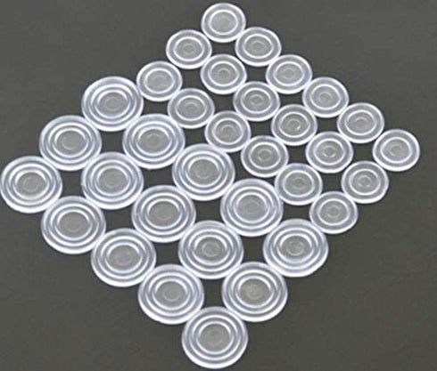 Clear Glass Table Top Bumpers,Soft Material,to Control The Movement of Glass Table Top. Plastic Bumper for Table Glass Top,Rubber Bumper Pads,Glass Table Top Suction Pad.50 Count.