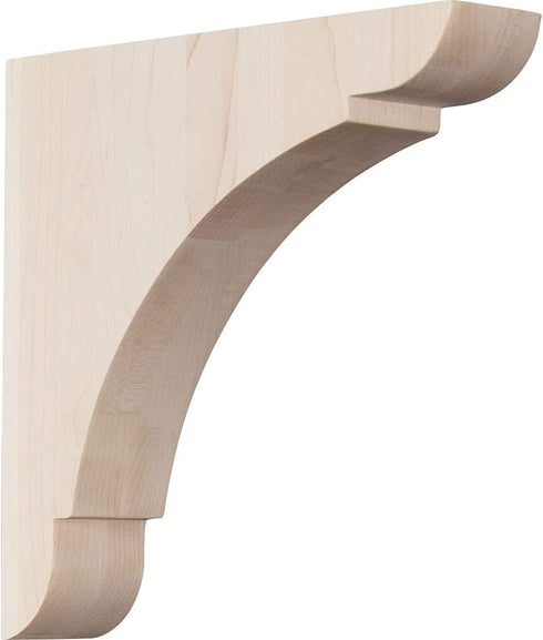 Ekena Millwork BKTW01X08X08OLRW Medium Olympic Wood Wood Brackets, 1 3/4"W x 8"D x 8"H , Rubberwood