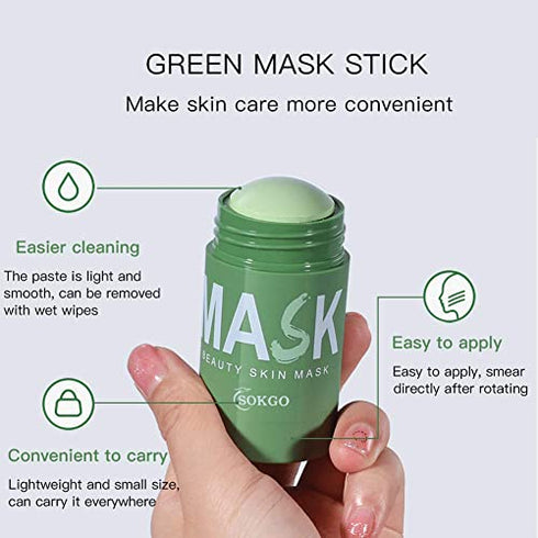 Eliversion Green Tea Purifying Clay Clean Face Mask, Cleansing Mask Mud Mask for Men and Women, Moisturizing Oil Control Shrink Remove Blackheads, Shrink Pores, Improve Skin Tone (Green Tea)