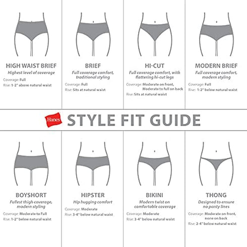 Hanes Womens Cool Comfort Microfiber Brief Underwear, 10-pack (Colors May Vary)