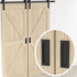 Tibres - 6" Finger Flush Pulls for Closet Pocket - Sliding Barn Door Handle Set - Pull Recessed Handle Rectangular Plate - Farmhouse Rustic Style - Matte Black - 2 Pack