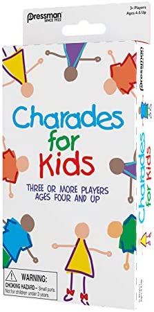 Pressman Charades for Kids Peggable - No Reading Required Family Game Multicolor ,5"