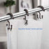 Amazer Shower Curtain Hooks Plastic Double Shower Curtain Rings for Bathroom Shower Curtain Rod - Set of 12, Brown