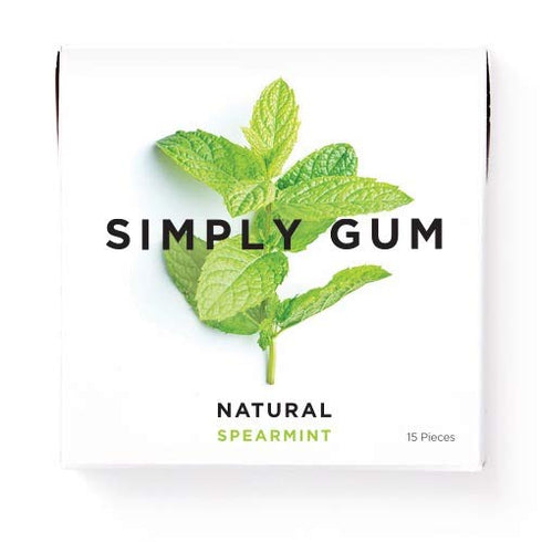 Simply Gum | Variety Pack - Peppermint, Spearmint | Pack of Six (90 Pieces Total) | Synthetic Free + Aspartame Free + non GMO