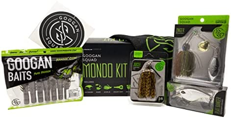 Catch Co Googan Squad Bass Fishing Mondo Kit | Googan Squad Flat Banger, Zinger, Juicee Jig, Necko Sun Mask and Googan Baits Krackin' Craw