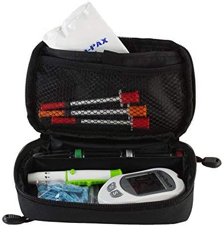 ChillMED to-Go Medication Kit - Compact Cooler Bag to Organize Insulin, Migraine Medication, and More - Includes 3 oz Reusable Cold Pack - Up to 3 Hours of Cool Time (Slate)